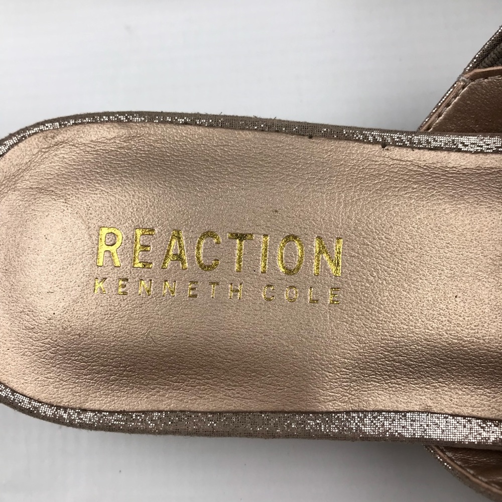 NEW Kenneth Cole Metallic Pink Vala Sandals Slides - Picture 4 of 7